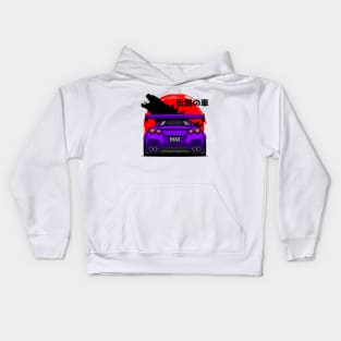 Purple GTR R35 Rear Kids Hoodie